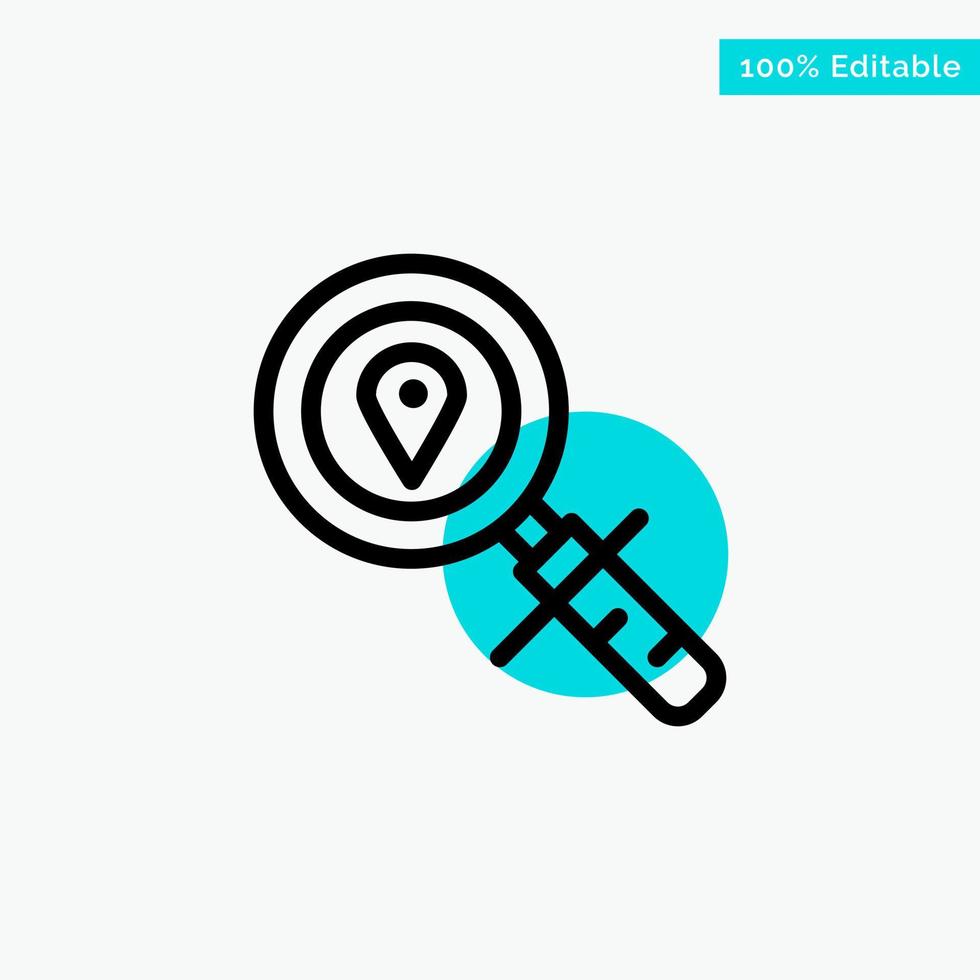 Map Location Search Navigation turquoise highlight circle point Vector icon