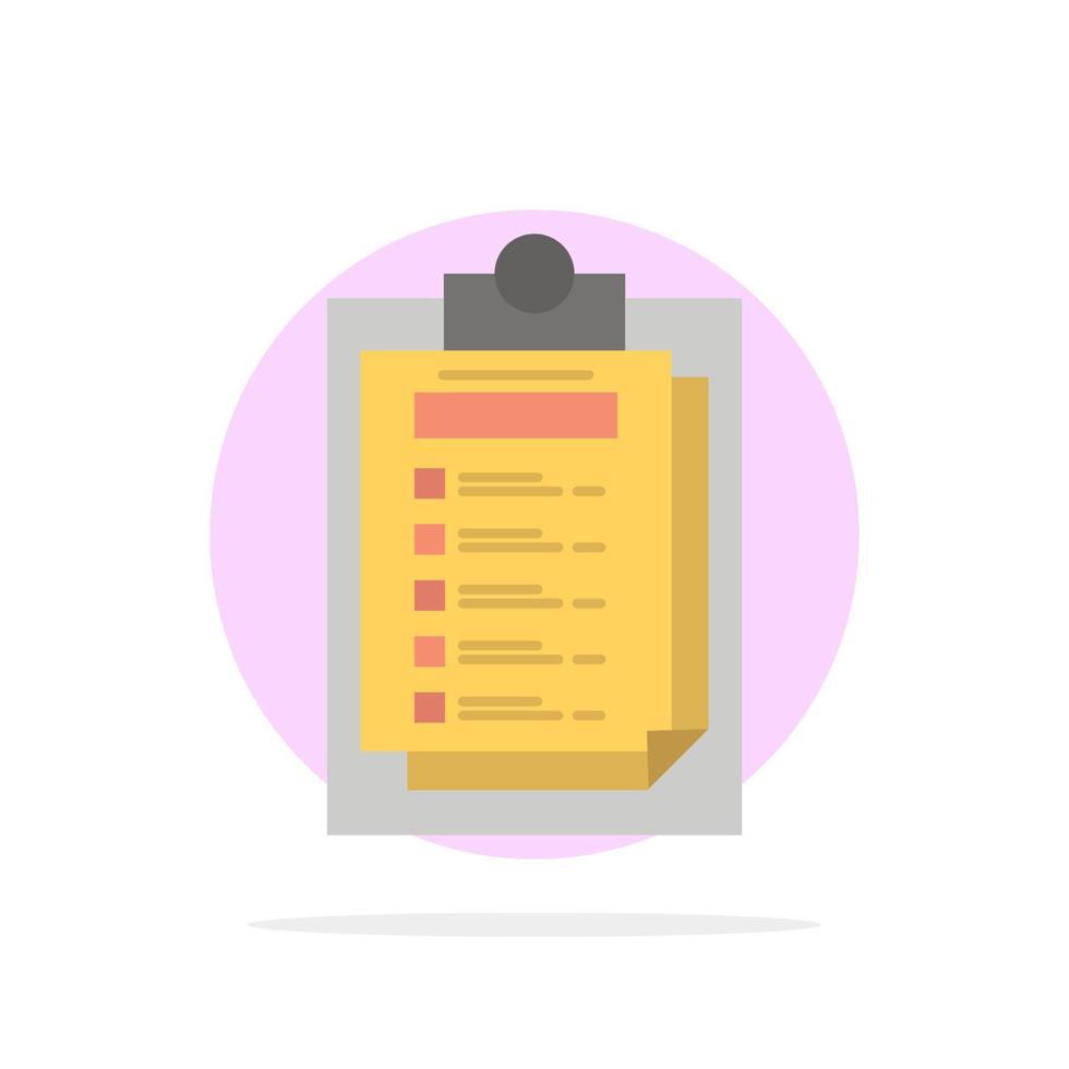 Card Presentation Report File Abstract Circle Background Flat color Icon vector