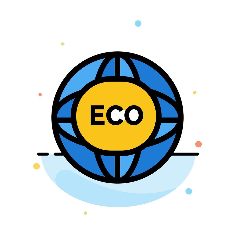 medio ambiente global internet mundo eco abstracto color plano icono plantilla vector