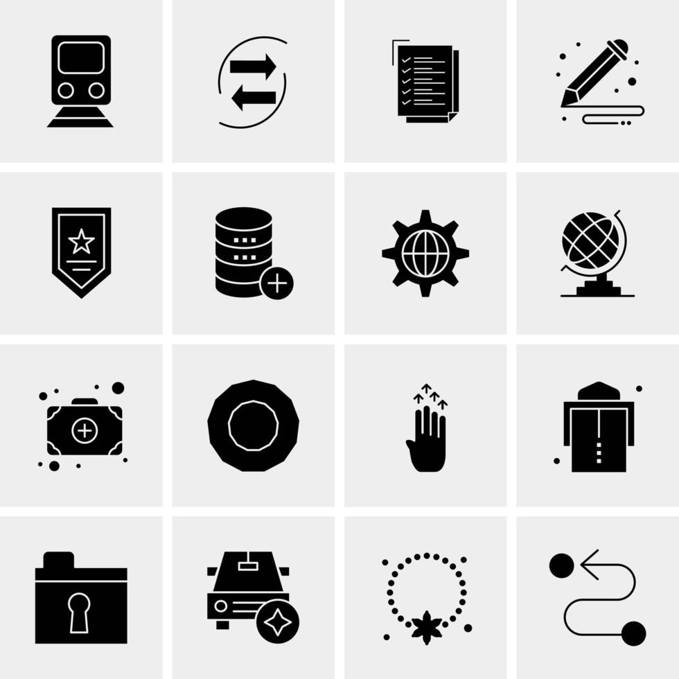 16 Business Universal Icons Vector Creative Icon Illustration to use in web and Mobile Related project