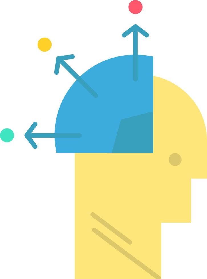 User Man Mind Programming Art  Flat Color Icon Vector icon banner Template