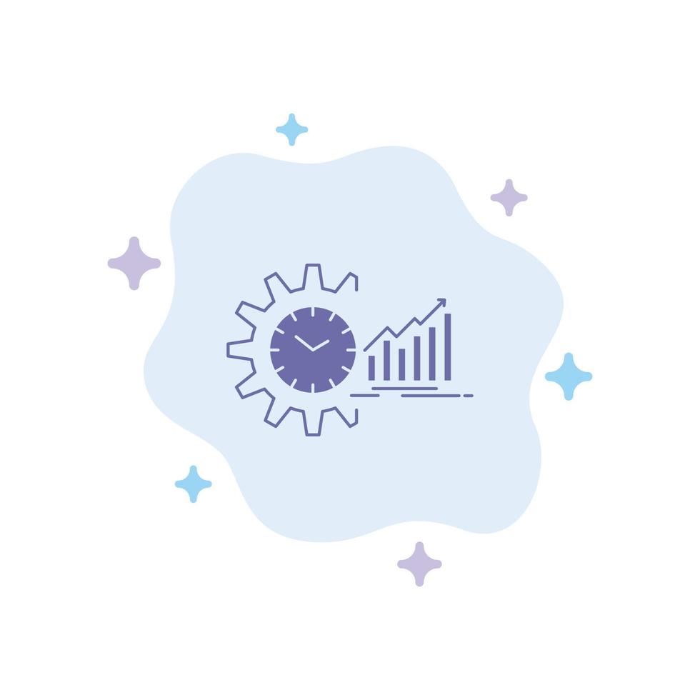 Chart Analytics Graphs Market Schedule Time Trends Blue Icon on Abstract Cloud Background vector