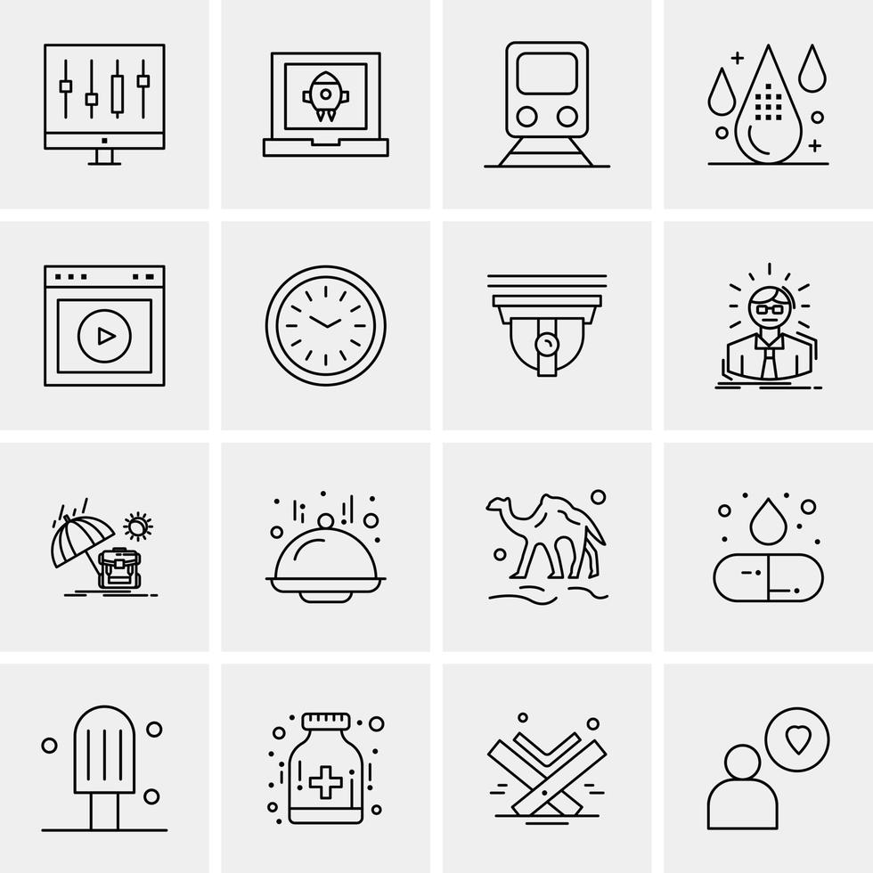 16 Business Universal Icons Vector Creative Icon Illustration to use in web and Mobile Related project