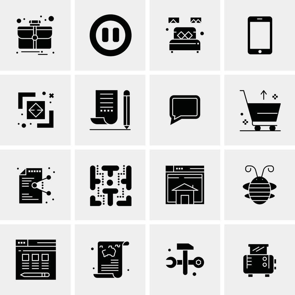 16 Business Universal Icons Vector Creative Icon Illustration to use in web and Mobile Related project