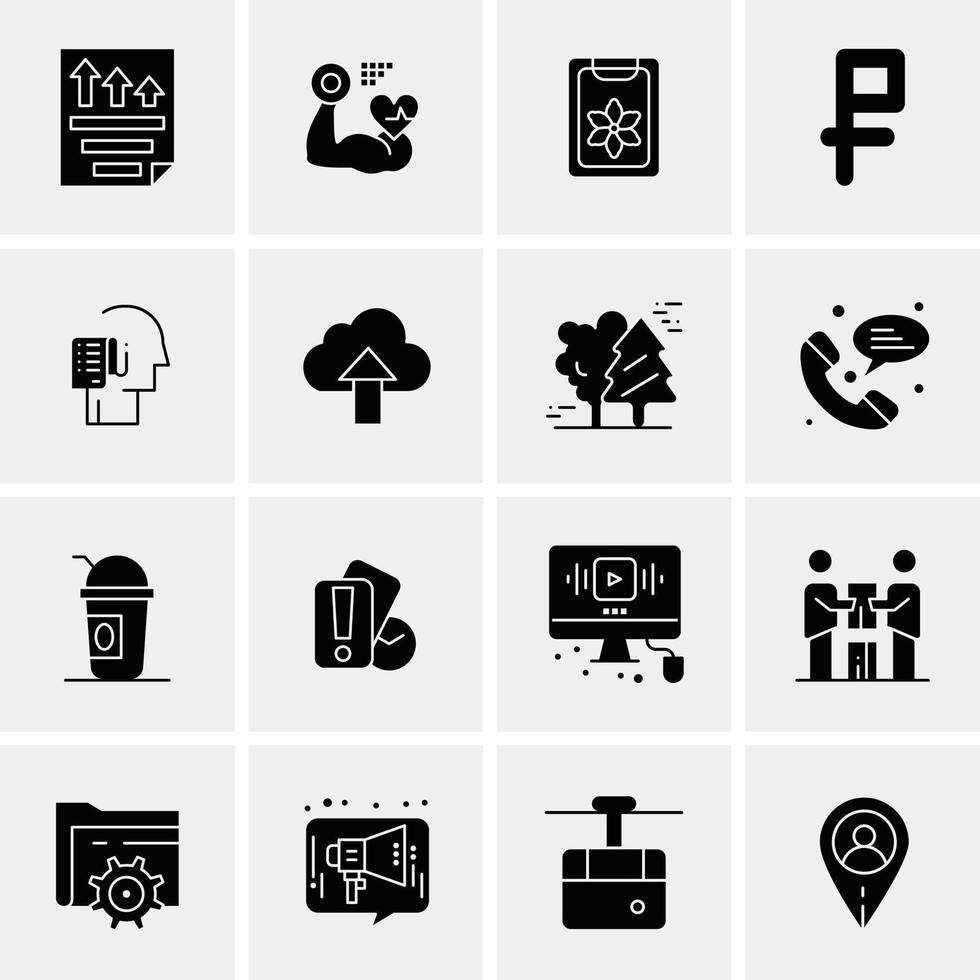 16 Business Universal Icons Vector Creative Icon Illustration to use in web and Mobile Related project