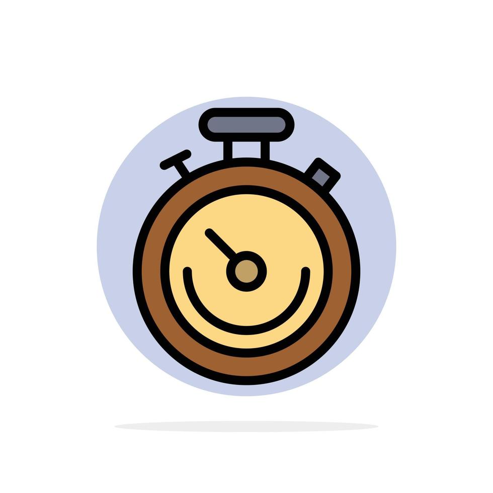 Clock Sports Stopwatch Time Abstract Circle Background Flat color Icon vector