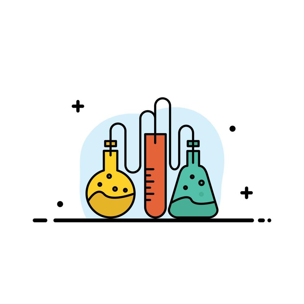 química droga laboratorio ciencia negocio línea plana icono vector banner plantilla