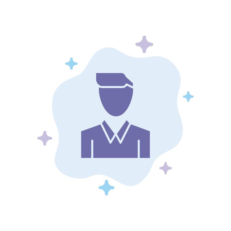 Account Human Man Person Profile Blue Icon on Abstract Cloud Background vector