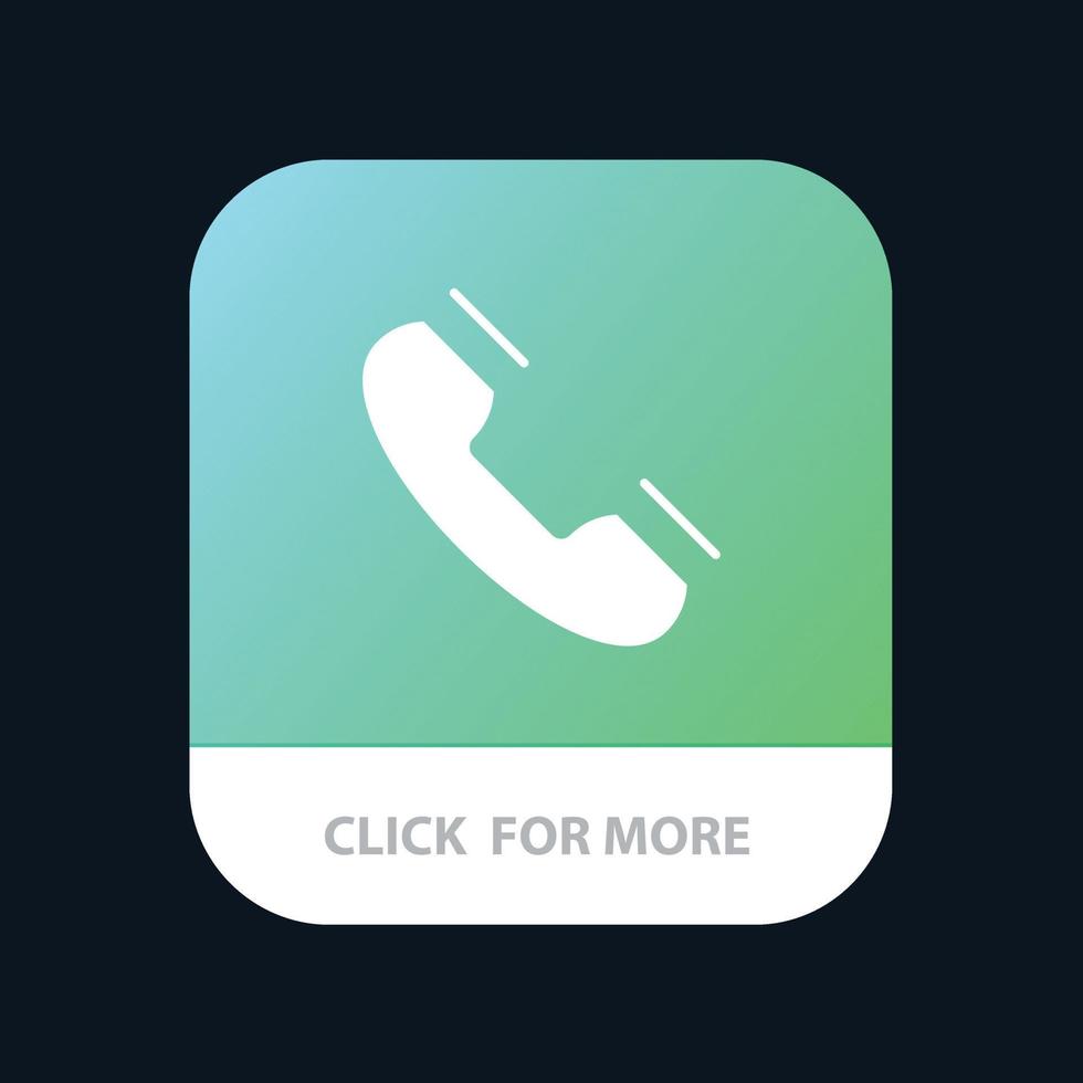 Call Contact Phone Telephone Ring Mobile App Button Android and IOS Glyph Version vector