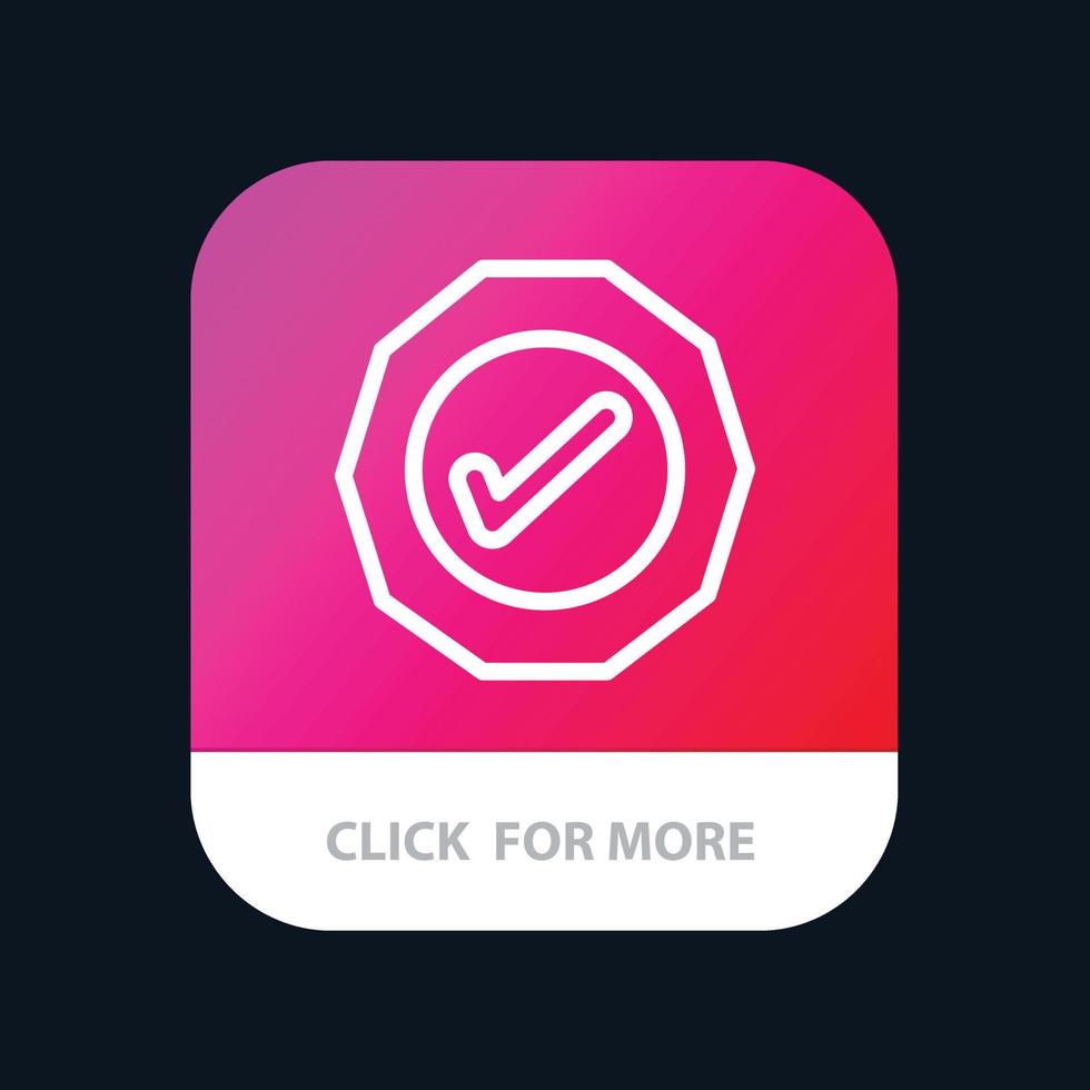 logística ok éxito marque el botón de la aplicación móvil versión de línea de android e ios vector