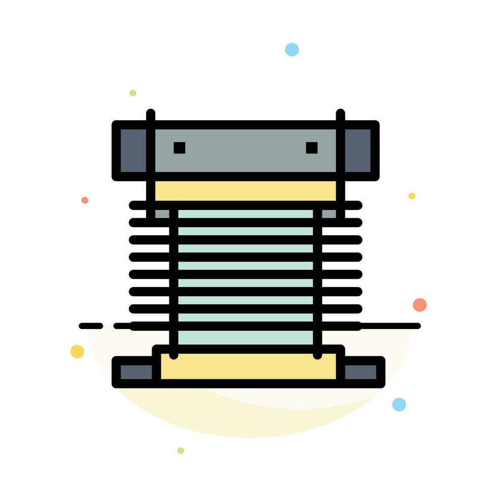 Computer Cooler Cooling Cpu Fan Abstract Flat Color Icon Template vector