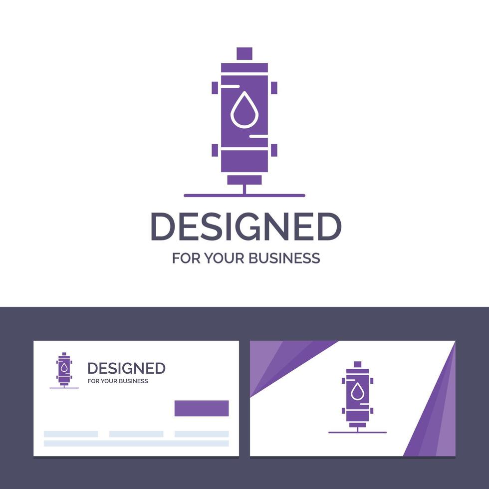 Creative Business Card and Logo template Heater Water Heat Hot Gas Geyser Vector Illustration