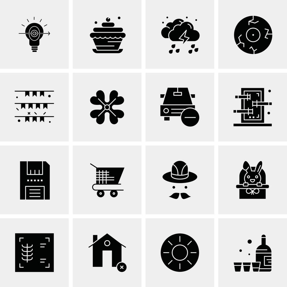 16 Business Universal Icons Vector Creative Icon Illustration to use in web and Mobile Related project