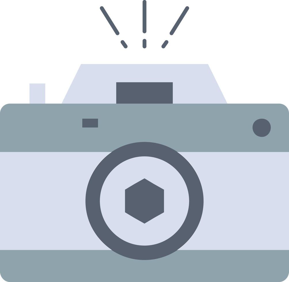 Camera photography capture photo aperture Flat Color Icon Vector