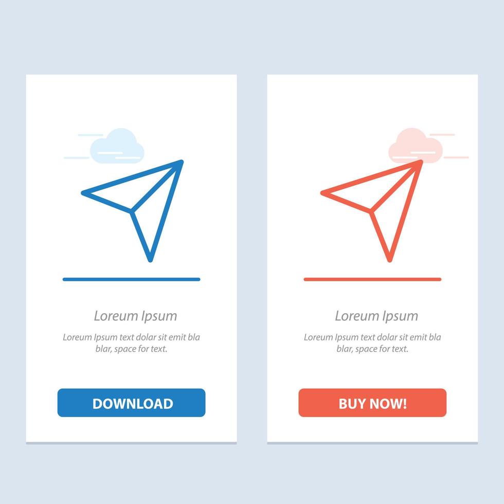 Map Pin Marker Mail  Blue and Red Download and Buy Now web Widget Card Template vector