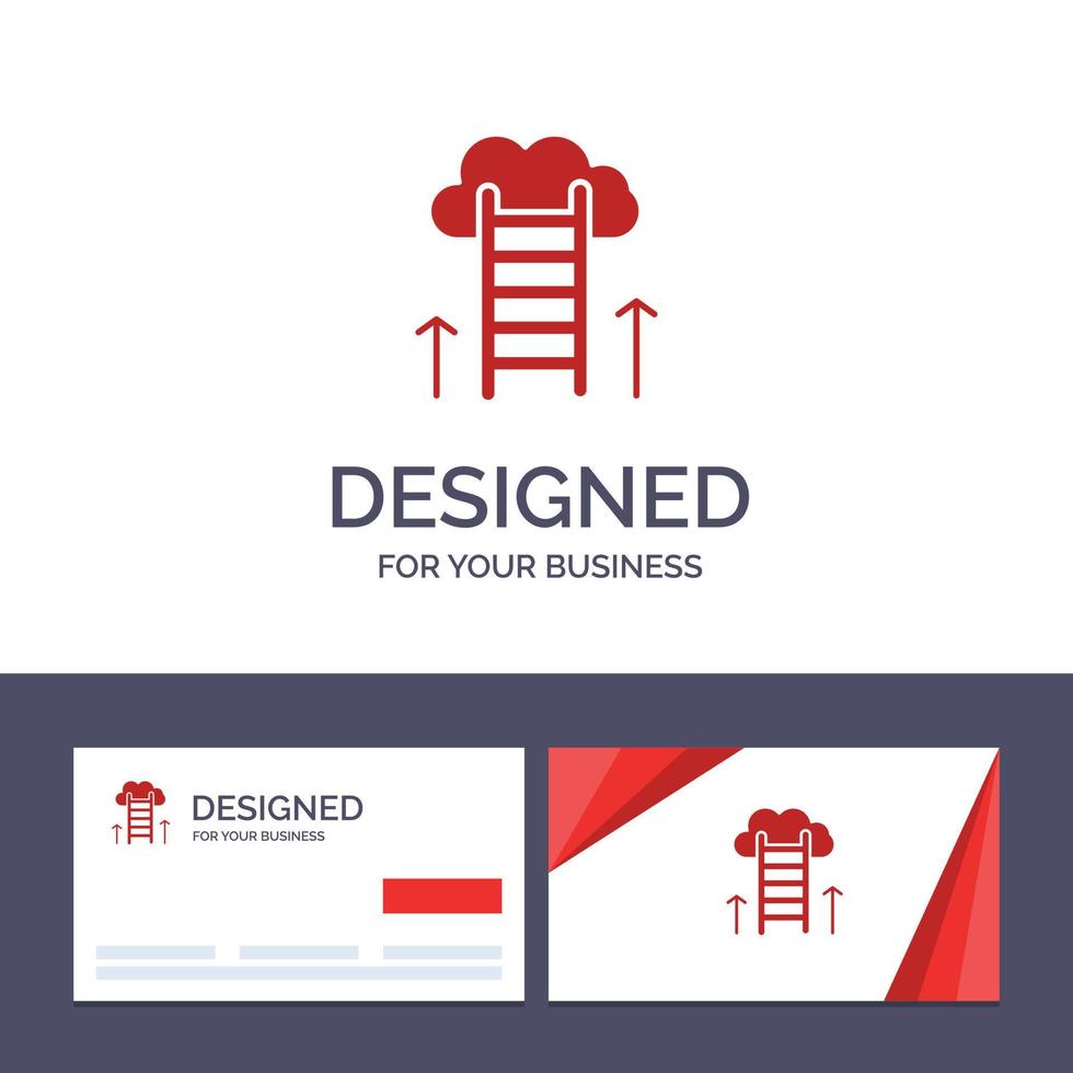 Creative Business Card and Logo template Career Path Career Dream Success Focus Vector Illustration