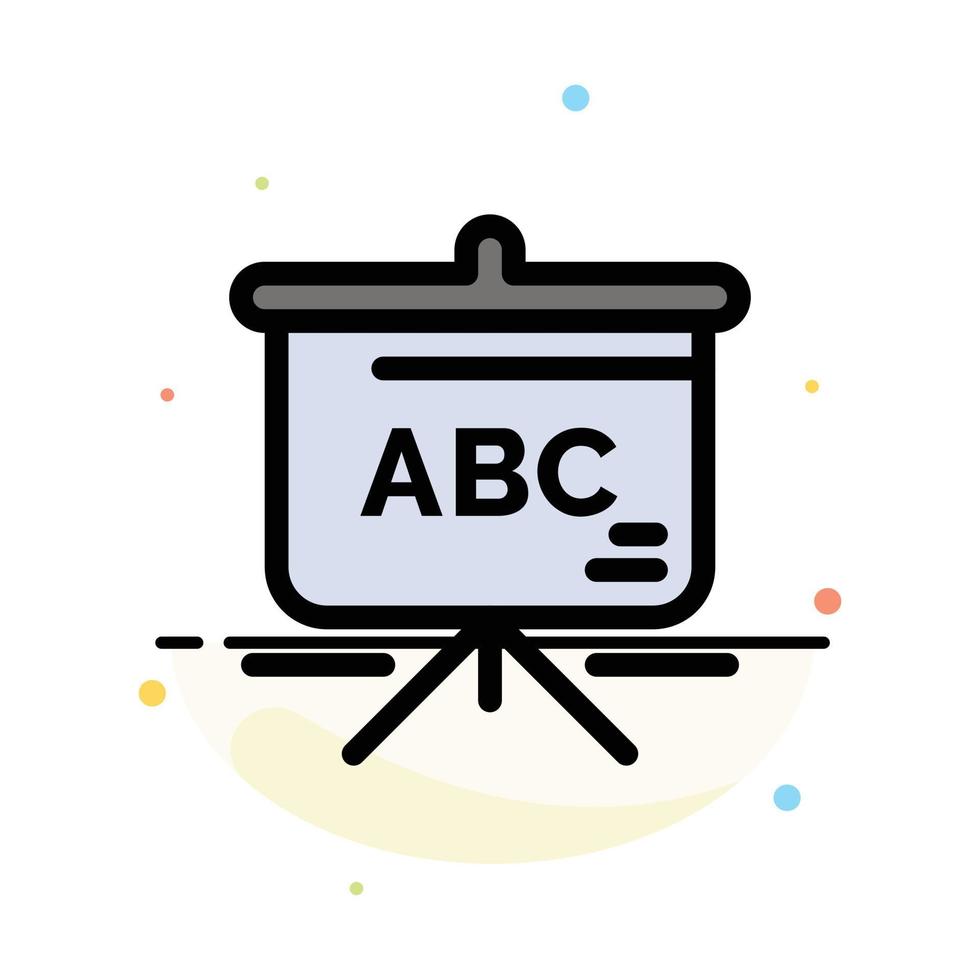 Bag Education Schoolbag Abstract Flat Color Icon Template vector