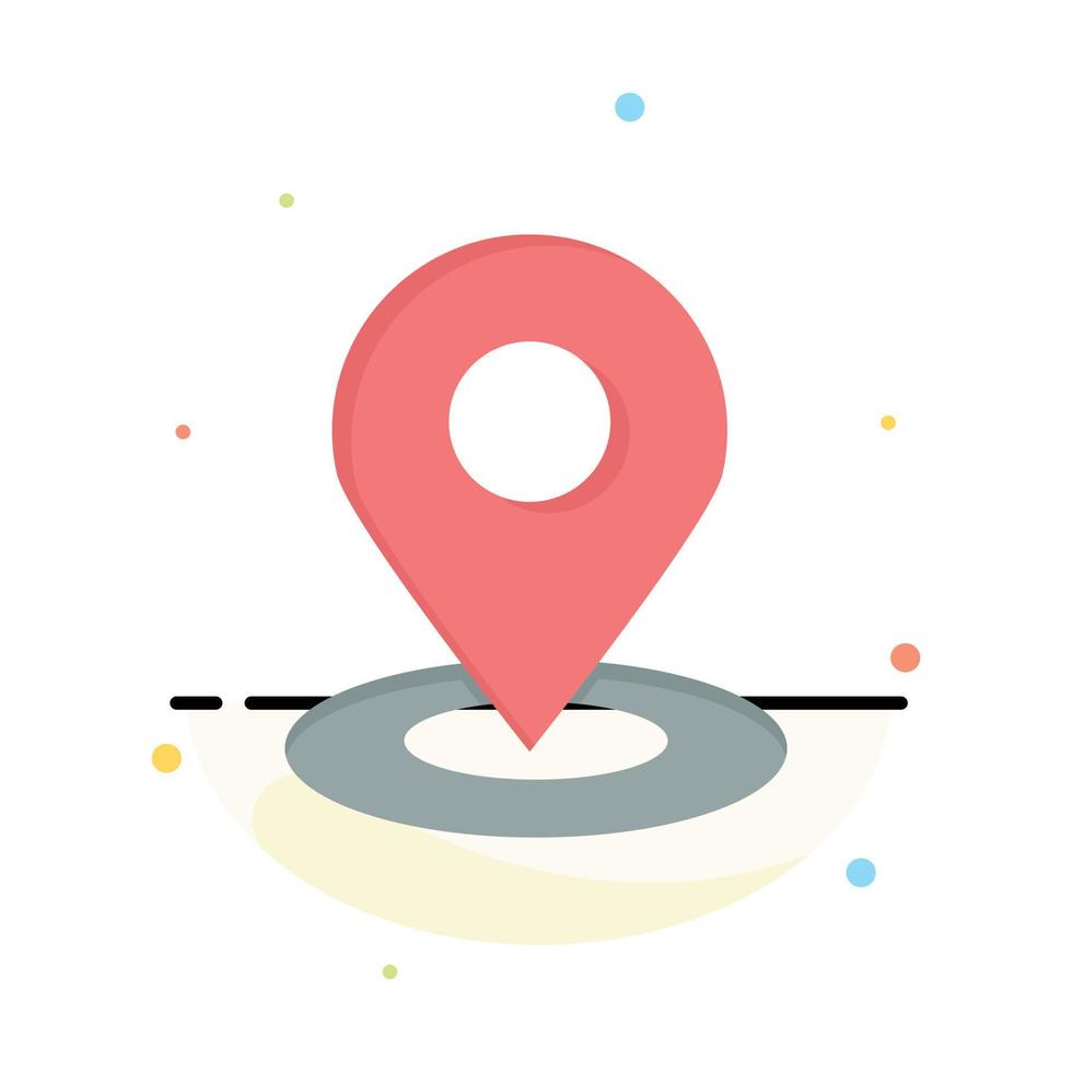 Browse Map Navigation Location Abstract Flat Color Icon Template vector