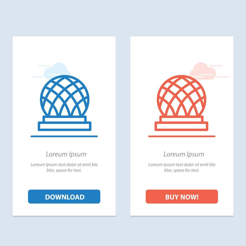 Building Canada City Dome  Blue and Red Download and Buy Now web Widget Card Template vector