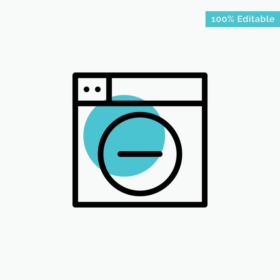 Web Design Less minimize turquoise highlight circle point Vector icon