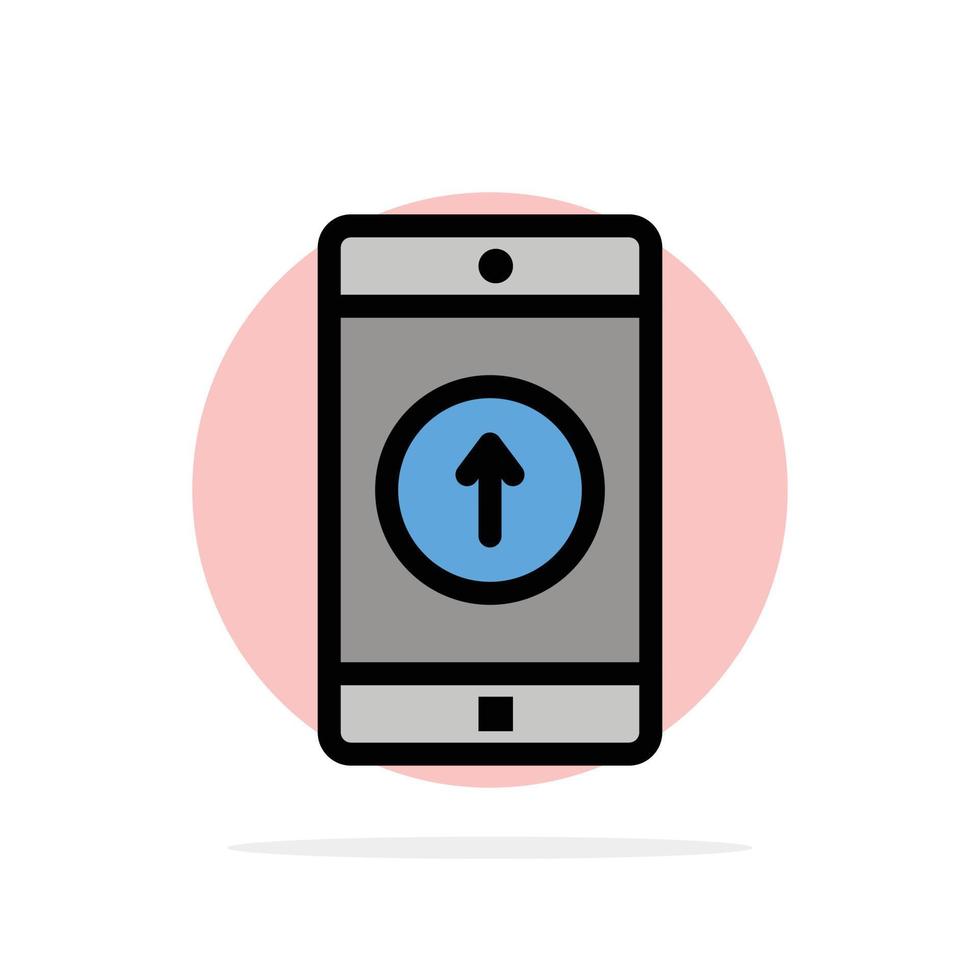Application Mobile Mobile Application Smartphone Sent Abstract Circle Background Flat color Icon vector