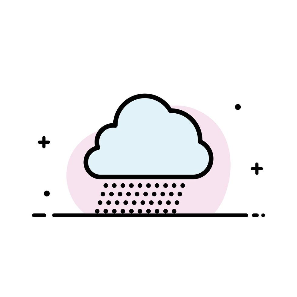 Sky Rain Cloud Nature Spring  Business Flat Line Filled Icon Vector Banner Template