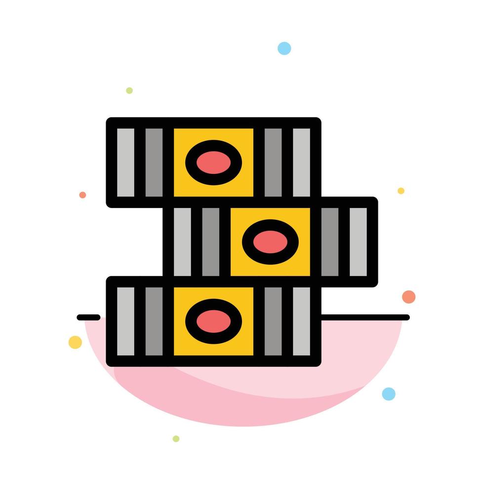 Books Education Library Abstract Flat Color Icon Template vector