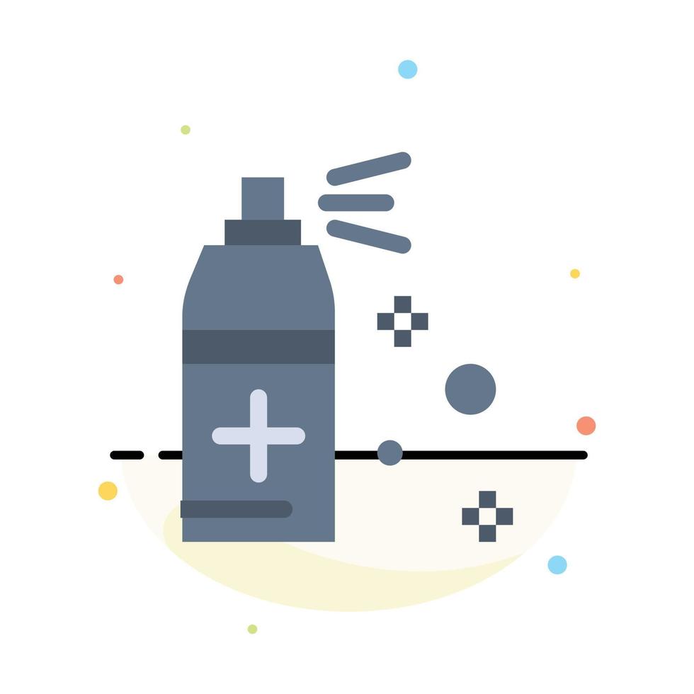 Bottle Cleaning Spray Abstract Flat Color Icon Template vector