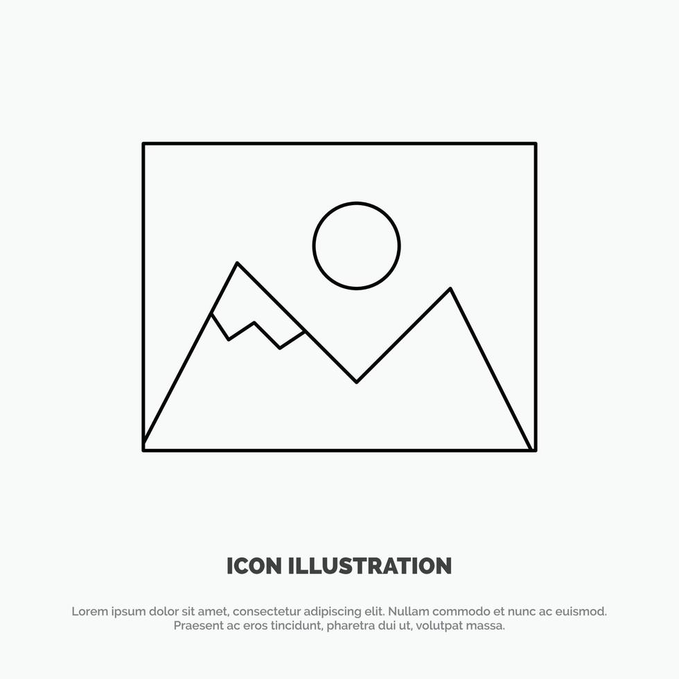 Landscape Photo Photographer Photography Line Icon Vector