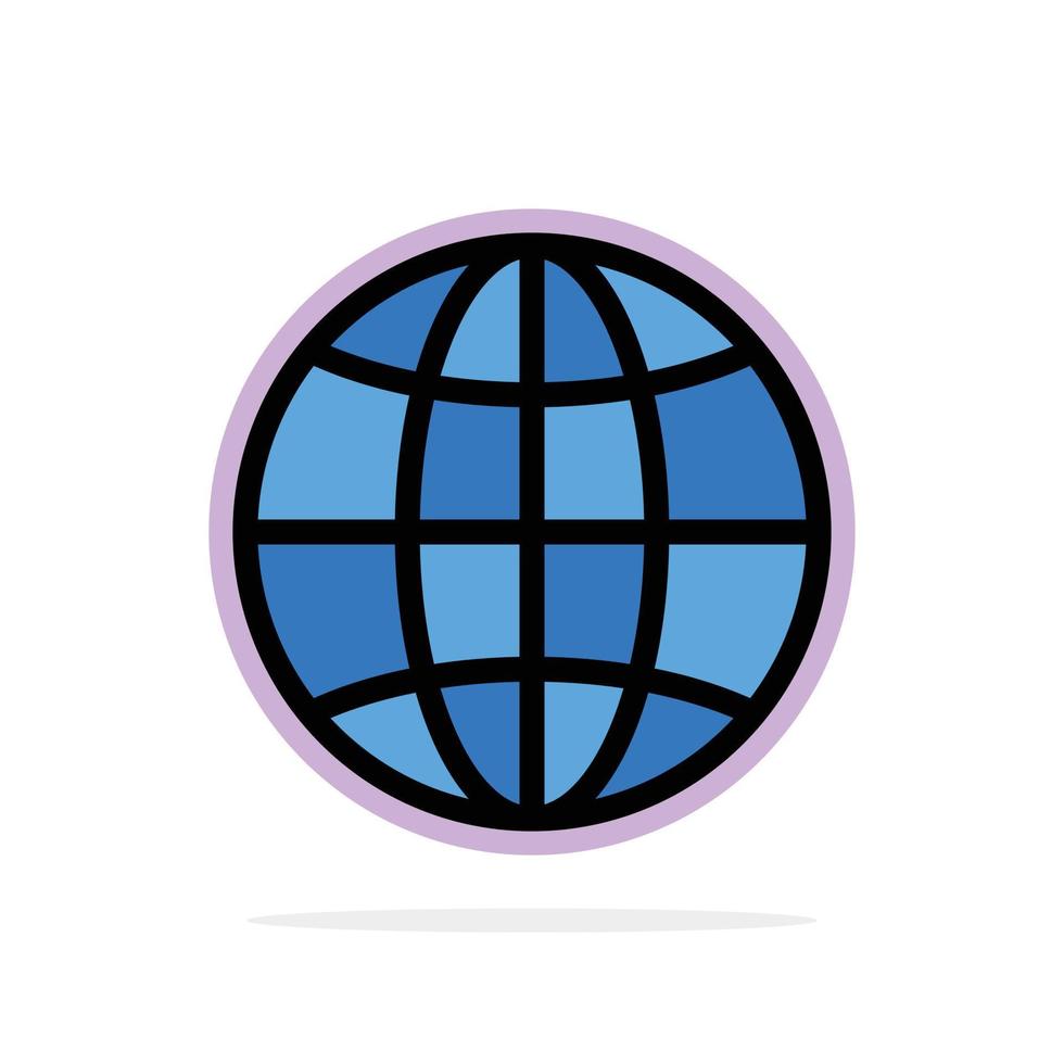 World Globe Internet Design Abstract Circle Background Flat color Icon vector