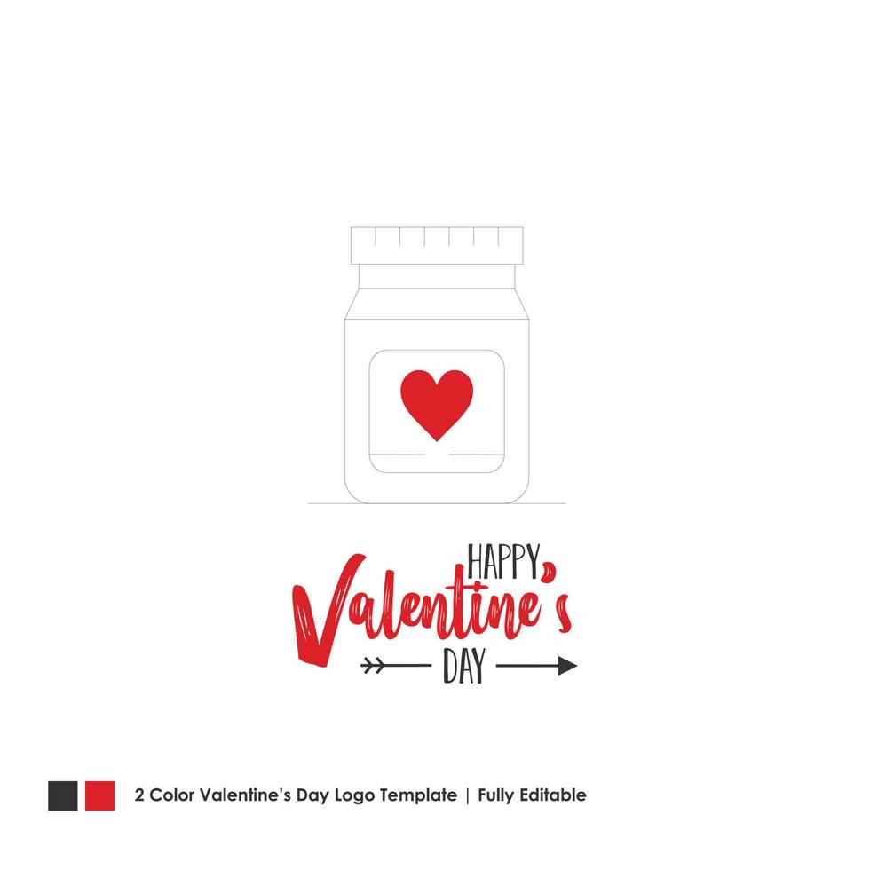 Happy Valentines Day Card Vector Lettering Background