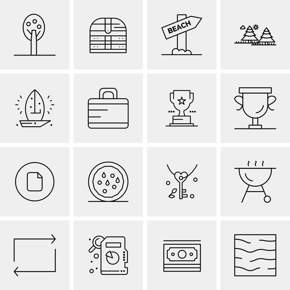 16 Business Universal Icons Vector Creative Icon Illustration to use in web and Mobile Related project