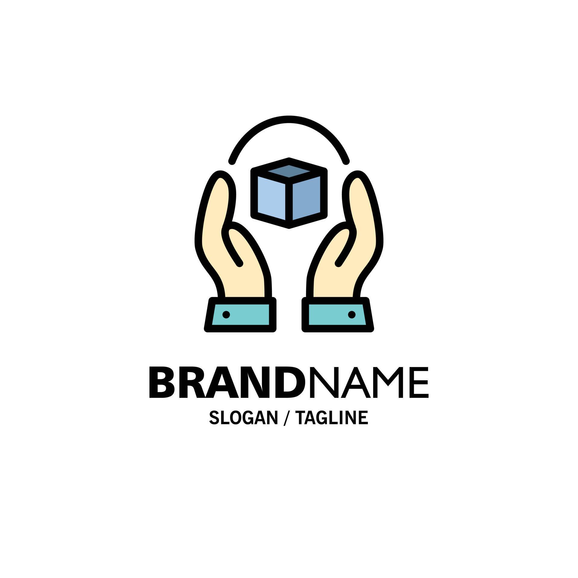 Care Caring Handle Product Responsibility Business Logo Template Flat