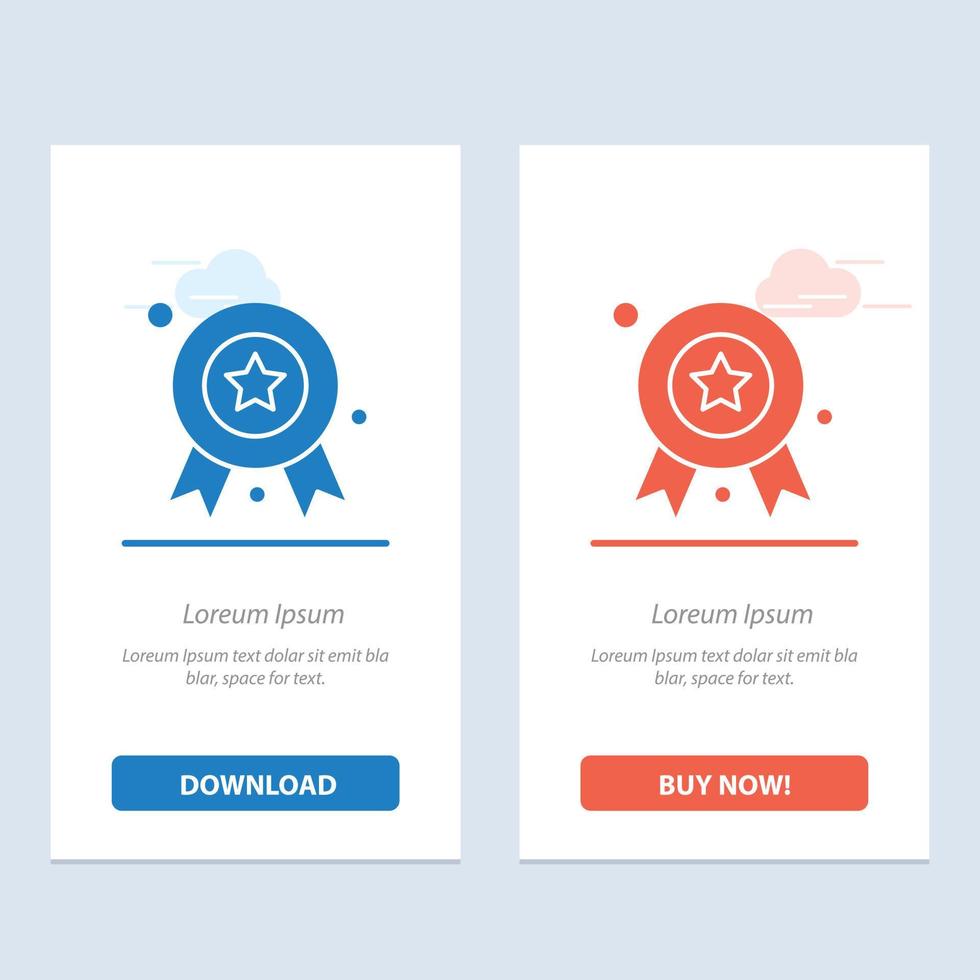 Award Award Badge Award Ribbon Badge  Blue and Red Download and Buy Now web Widget Card Template vector