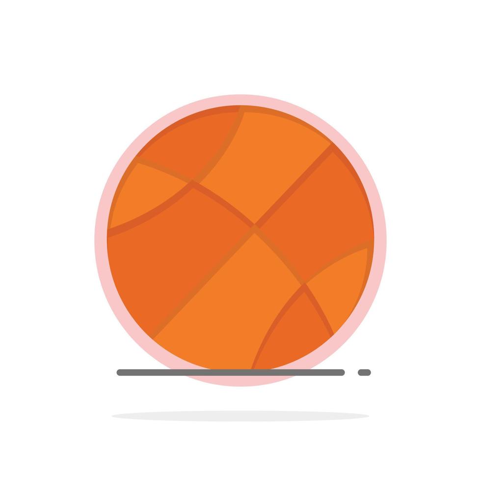 Ball Sports Game Education Abstract Circle Background Flat color Icon vector