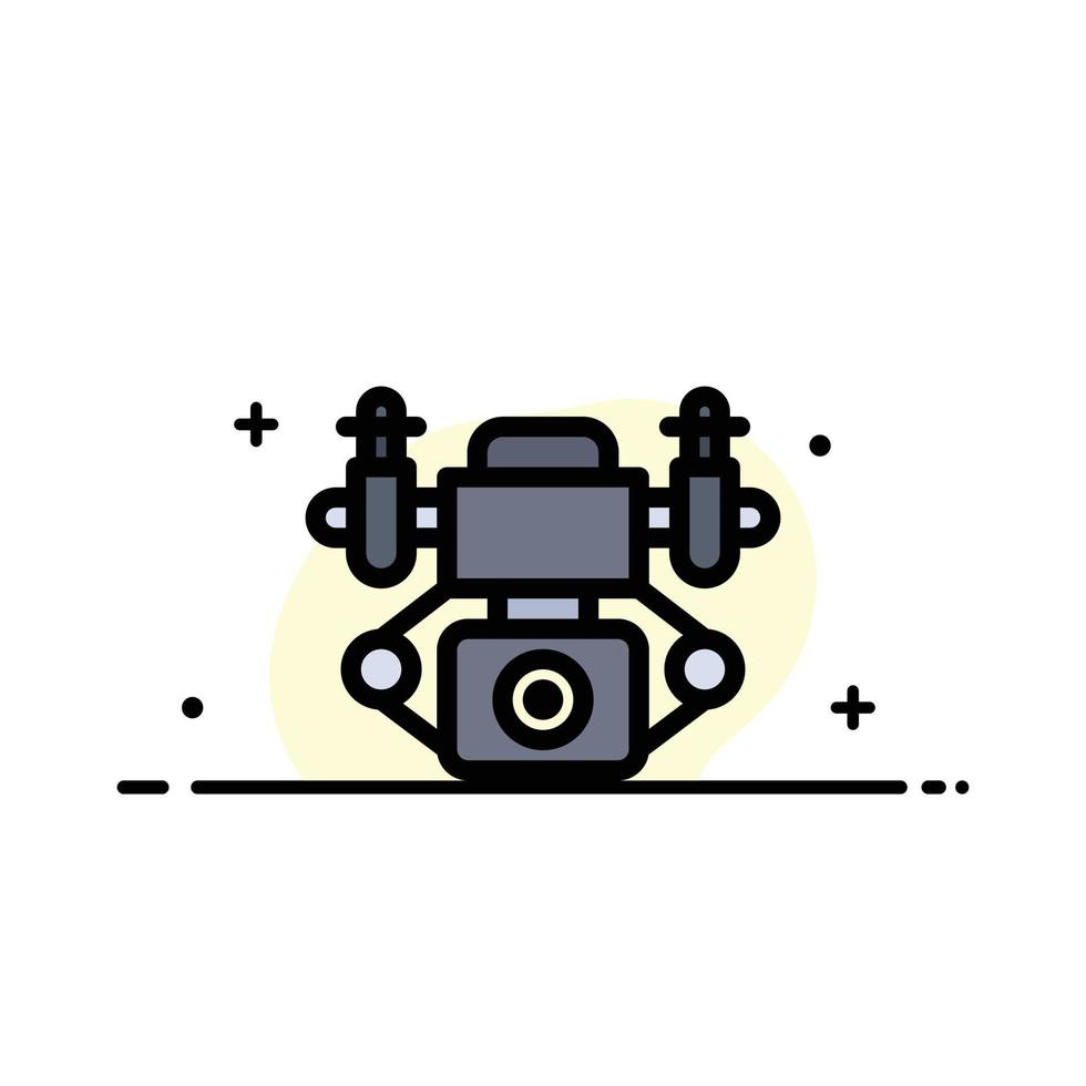 Action Camera Technology  Business Flat Line Filled Icon Vector Banner Template