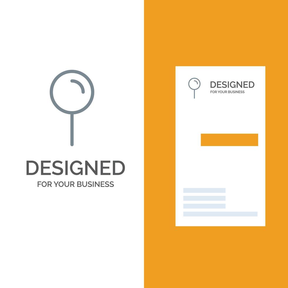 Location Map Pointer Pin Grey Logo Design and Business Card Template vector