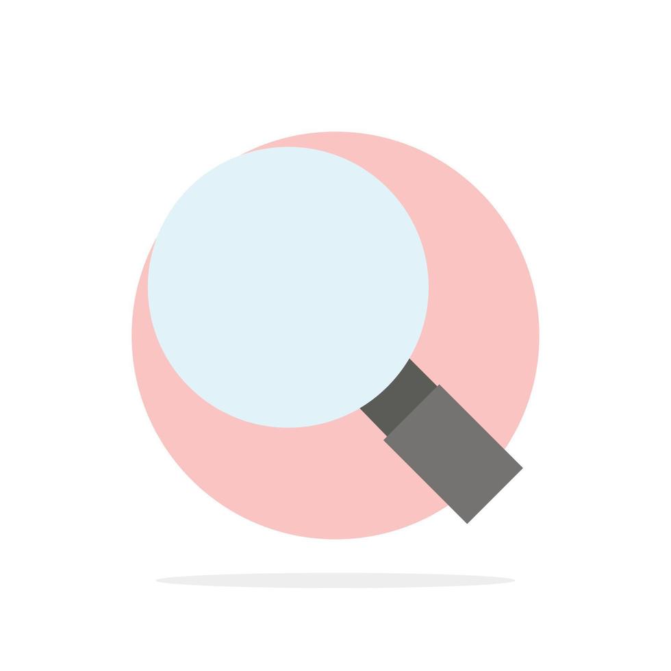icono de color plano de fondo de círculo abstracto de búsqueda de lupa de aspecto de vidrio vector