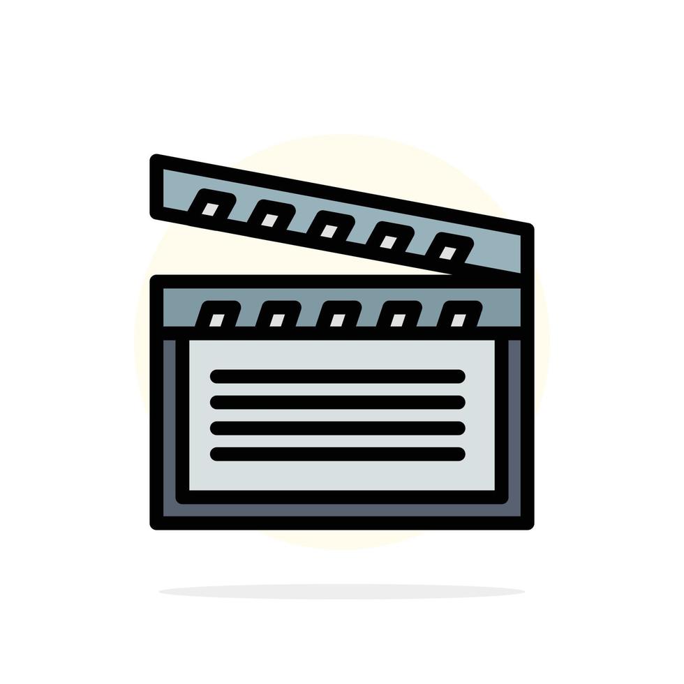American Movies Video Usa Abstract Circle Background Flat color Icon vector