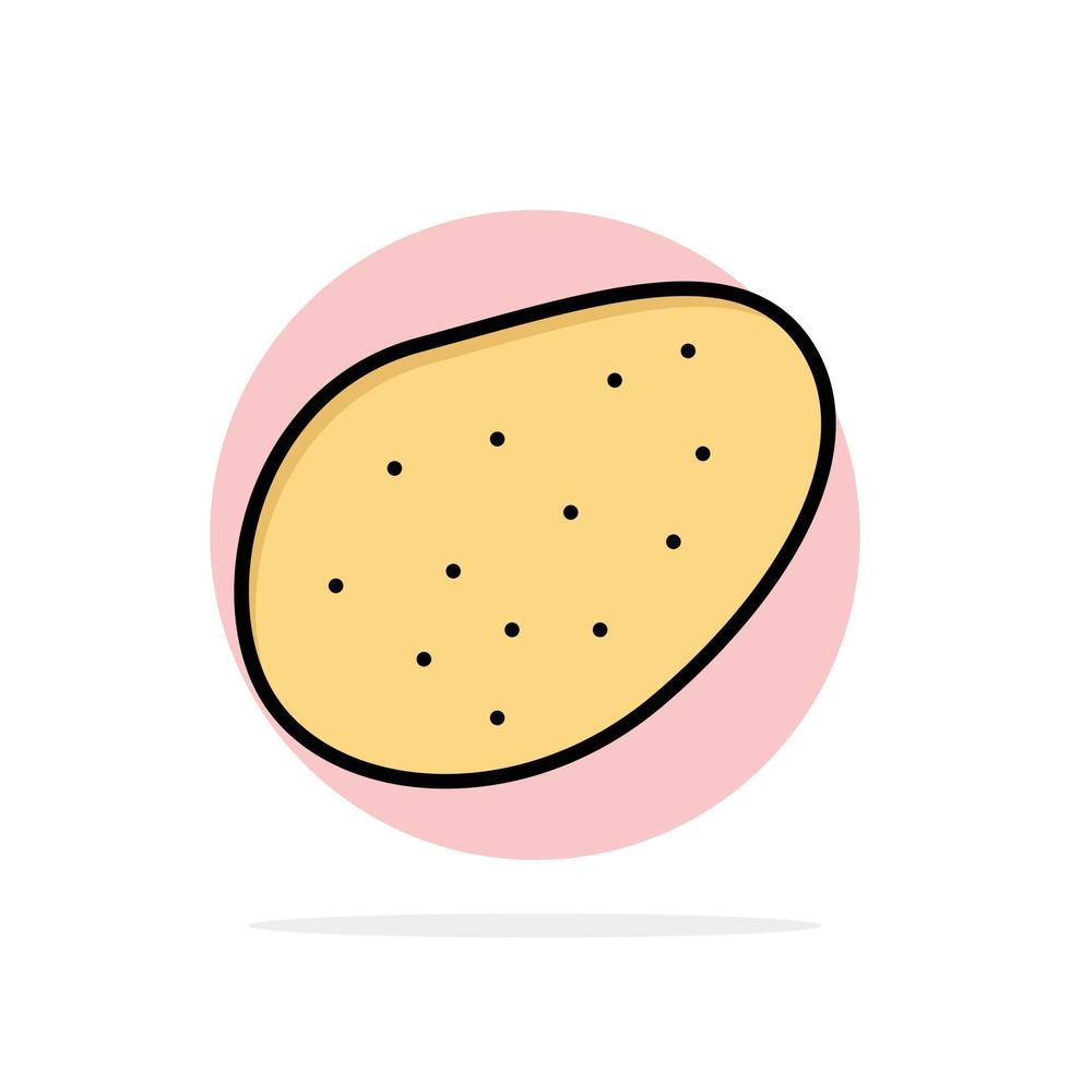 Potato Food  Abstract Circle Background Flat color Icon vector