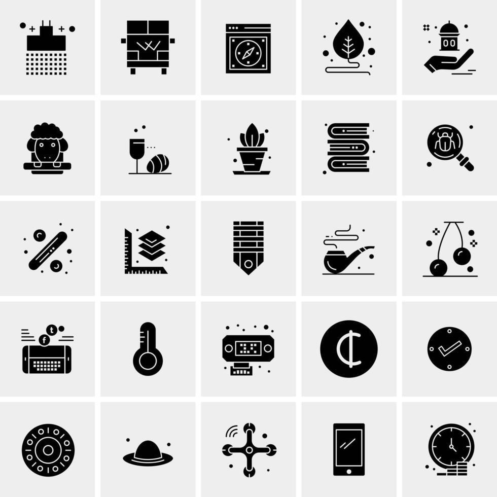 25 iconos de negocios universales vector ilustración de icono creativo para usar en proyectos relacionados con la web y dispositivos móviles