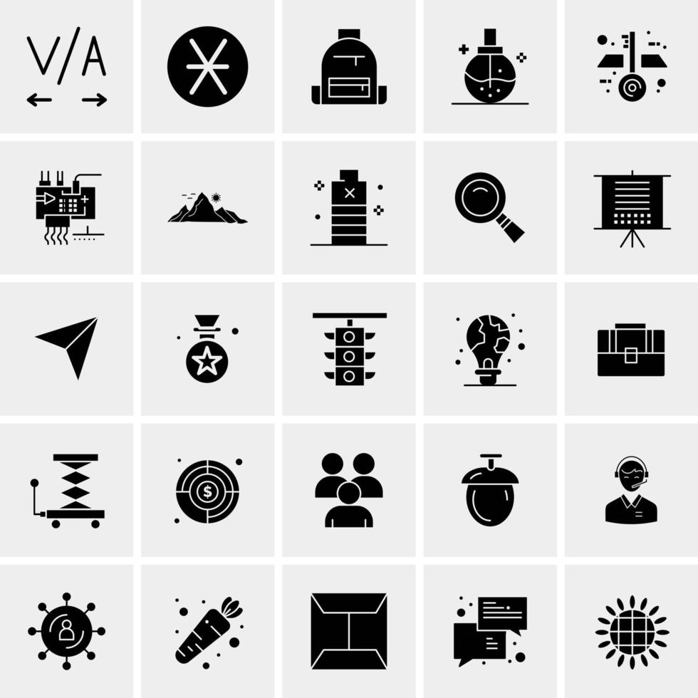 25 iconos de negocios universales vector ilustración de icono creativo para usar en proyectos relacionados con la web y dispositivos móviles