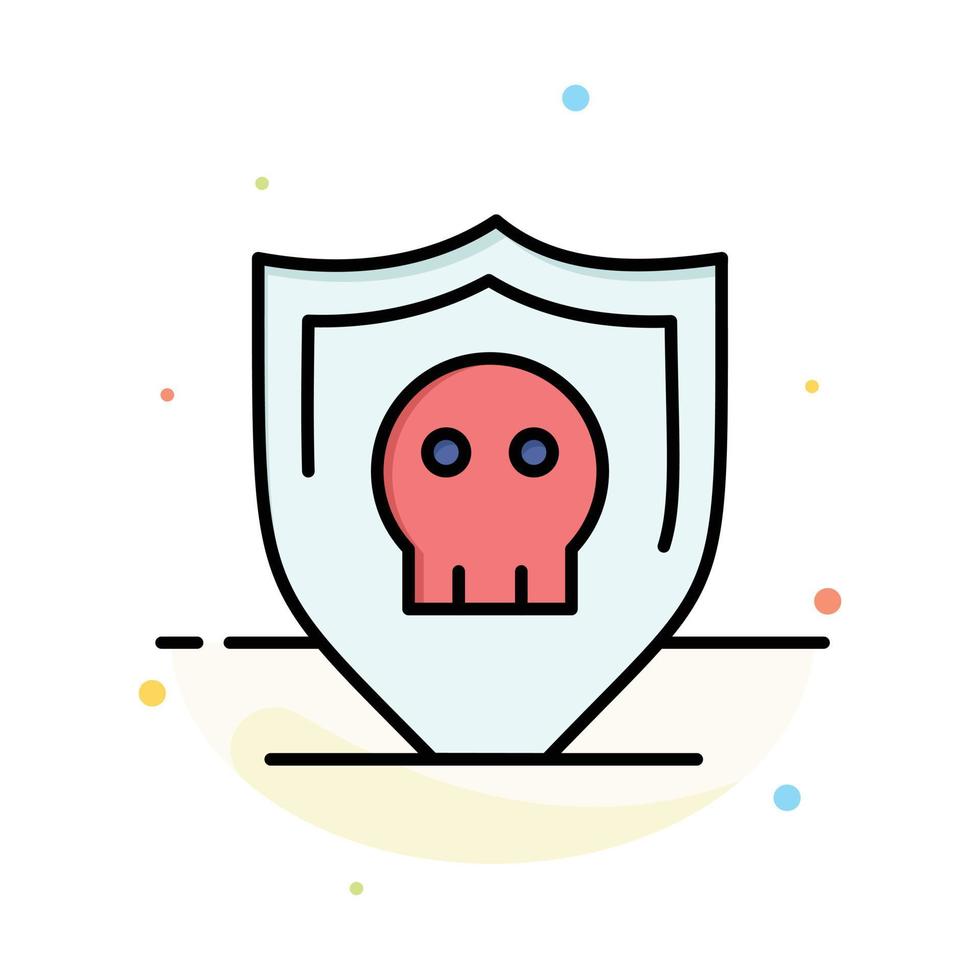 Shield Security Secure Plain Abstract Flat Color Icon Template vector