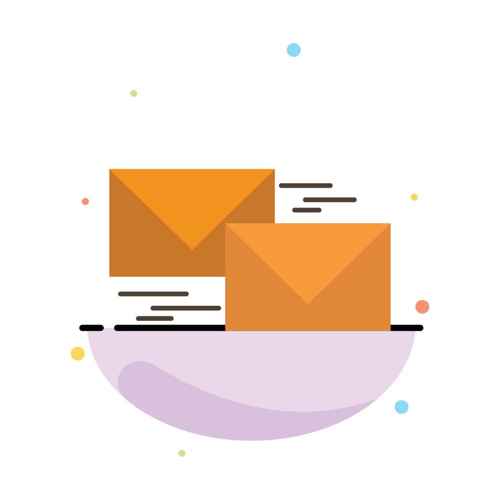 plantilla de icono de color plano abstracto de carta de correspondencia comercial reenviada de respuesta de correo vector