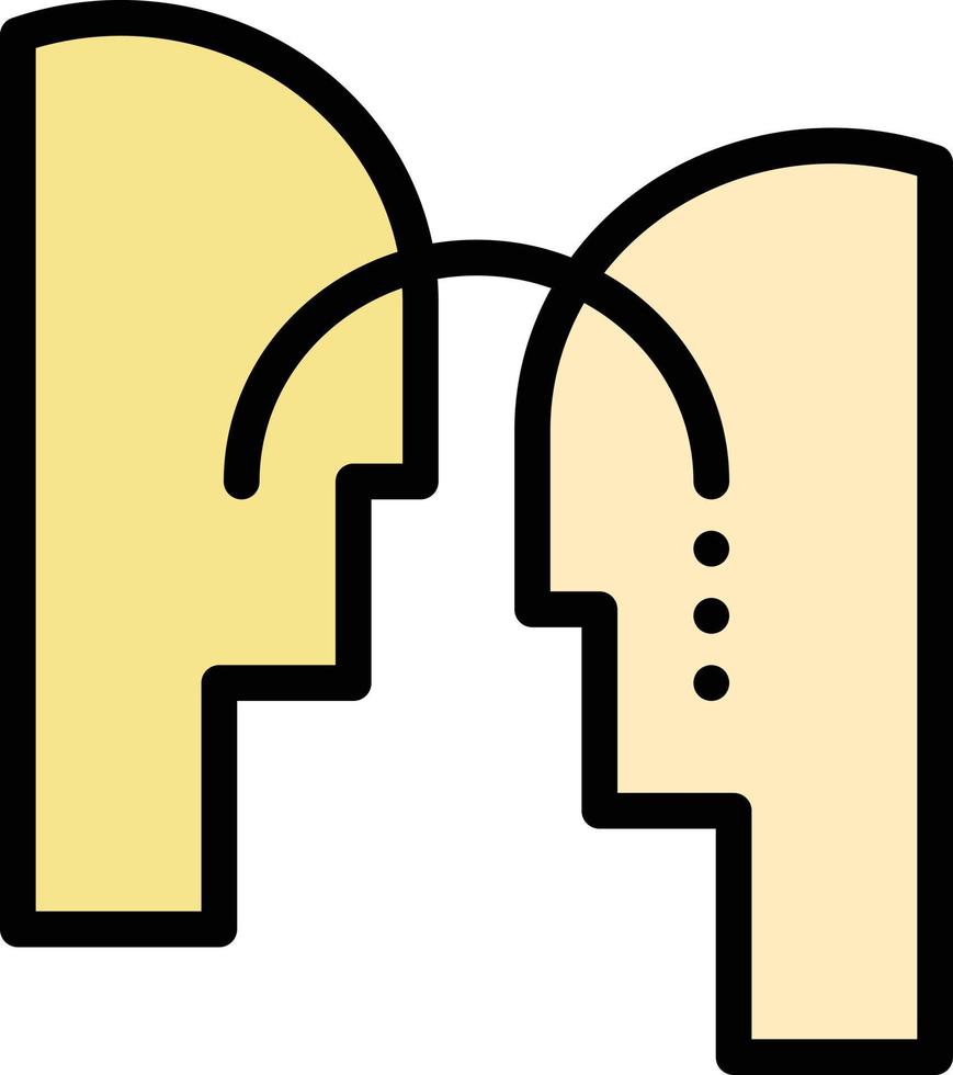 Brain Head Mind Transfer  Flat Color Icon Vector icon banner Template