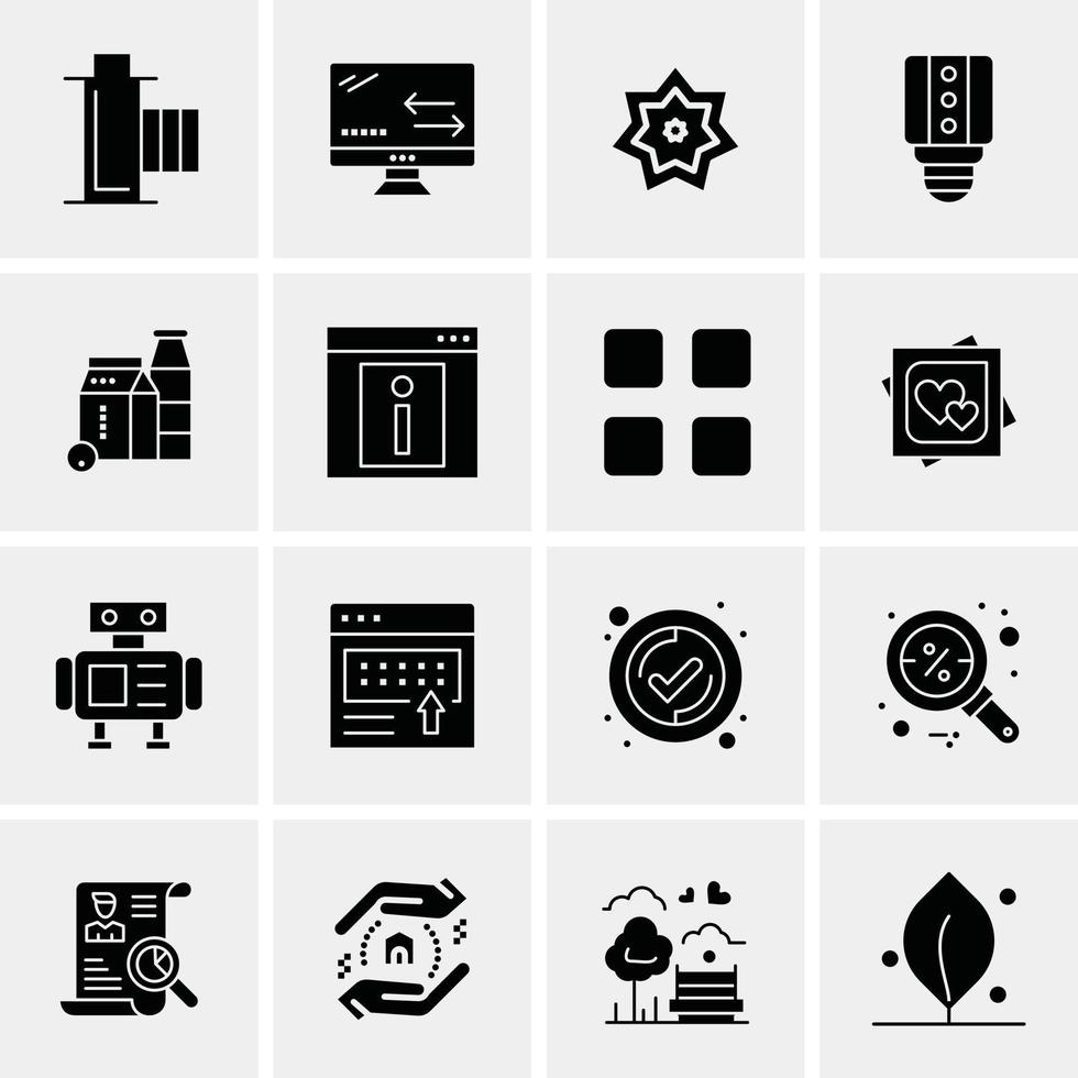 16 Business Universal Icons Vector Creative Icon Illustration to use in web and Mobile Related project
