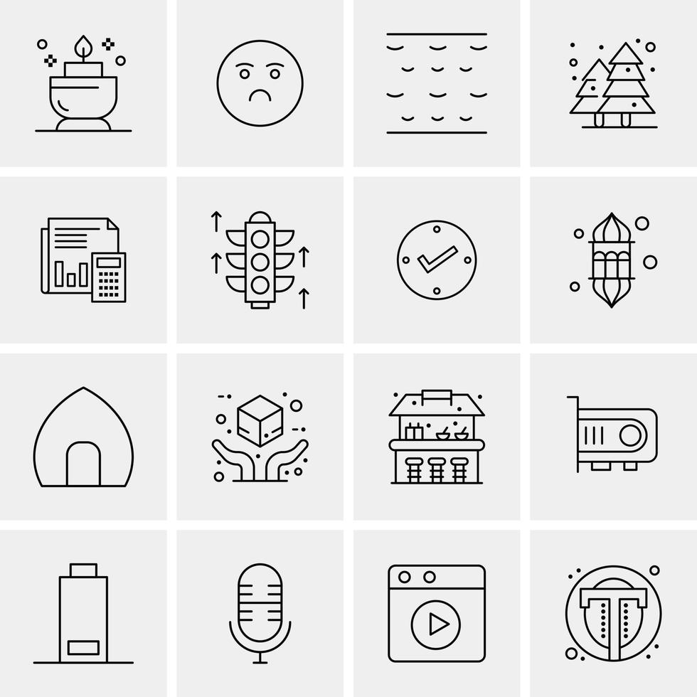 16 Business Universal Icons Vector Creative Icon Illustration to use in web and Mobile Related project