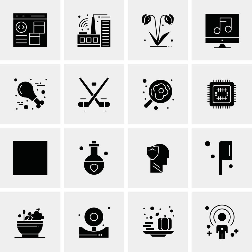 16 iconos universales de negocios vector ilustración de icono creativo para usar en proyectos relacionados con la web y dispositivos móviles