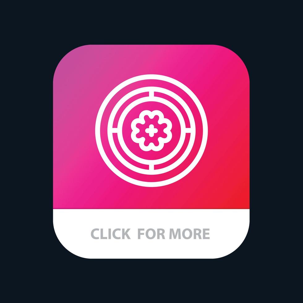 Flower Spring Circle Sunflower Mobile App Button Android and IOS Line Version vector