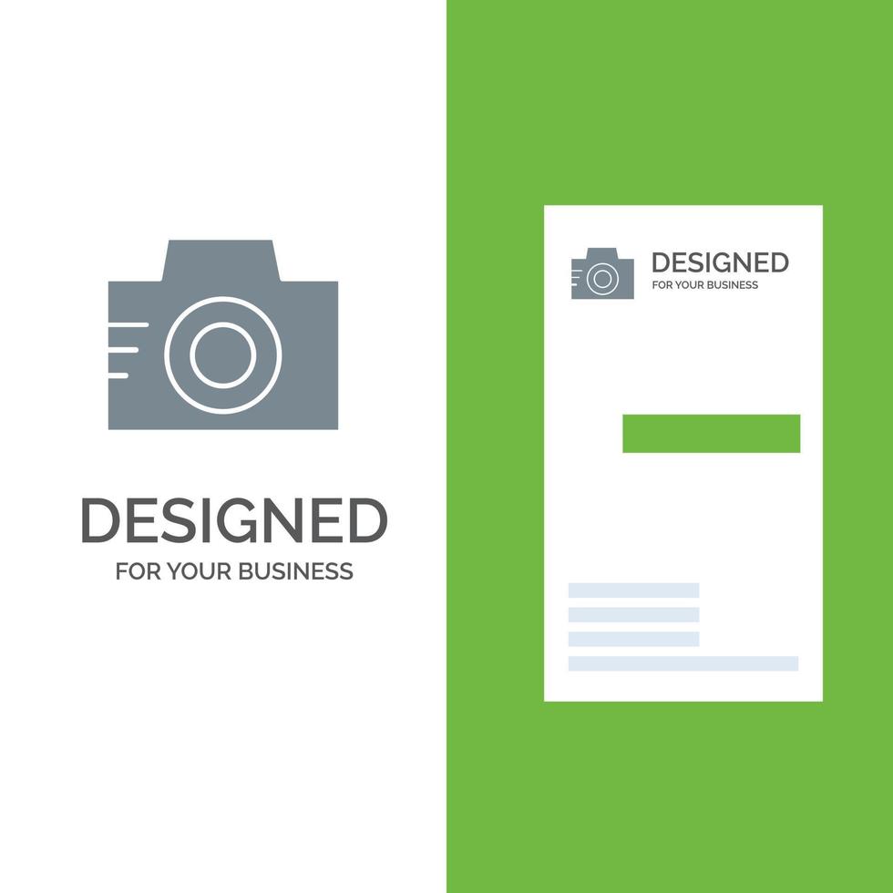 Camera Image Photo Picture Grey Logo Design and Business Card Template vector